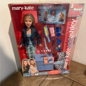 2002 Mattel MARY KATE AND ASHLEY CURL & STYLE - MARY KATE Doll - NOS Rare Olsen